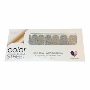 ❤️‍🔥 RARE ❤️‍🔥 Color Street CONCRETE JUNGLE Silver Glitter on Gray Strips Set